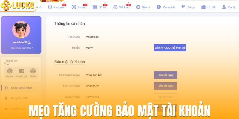 Mẹo tăng cường bảo mật