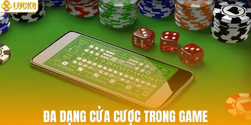 Một số cửa cược cơ bản có trong game Sicbo