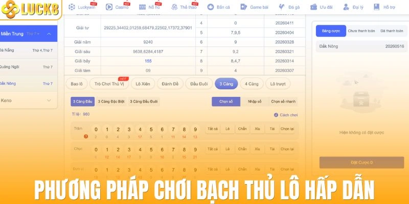 Phương pháp chơi bạch thủ lô hấp dẫn