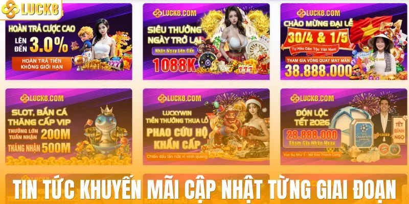 Tin tức khuyến mãi cập nhật theo từng giai đoạn